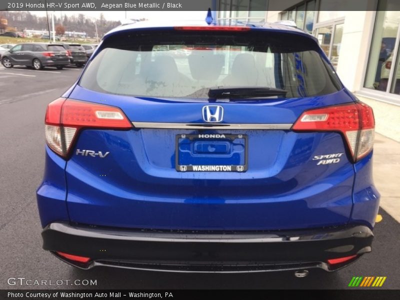 Aegean Blue Metallic / Black 2019 Honda HR-V Sport AWD