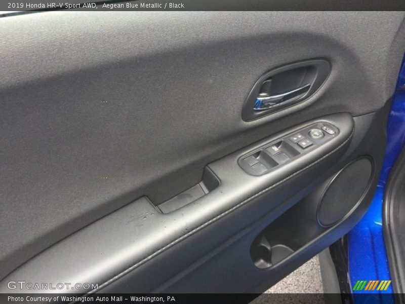 Aegean Blue Metallic / Black 2019 Honda HR-V Sport AWD