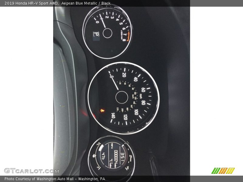 Aegean Blue Metallic / Black 2019 Honda HR-V Sport AWD