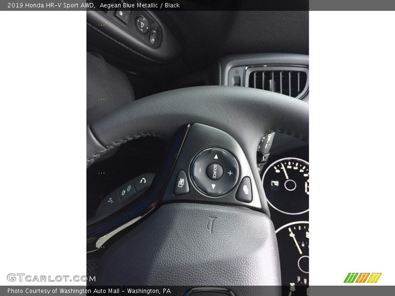 Aegean Blue Metallic / Black 2019 Honda HR-V Sport AWD