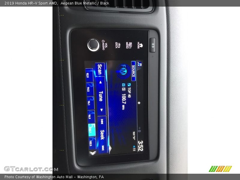 Aegean Blue Metallic / Black 2019 Honda HR-V Sport AWD