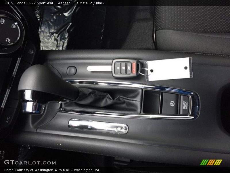 Aegean Blue Metallic / Black 2019 Honda HR-V Sport AWD