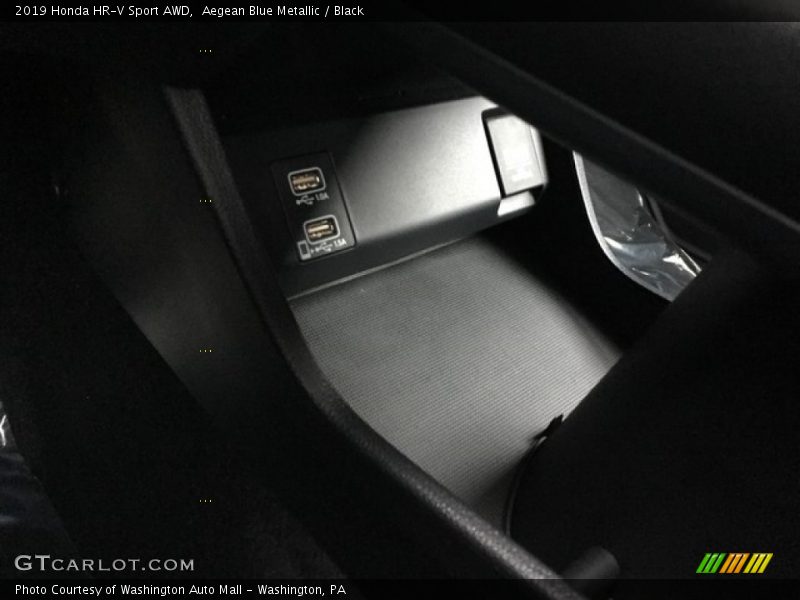 Aegean Blue Metallic / Black 2019 Honda HR-V Sport AWD