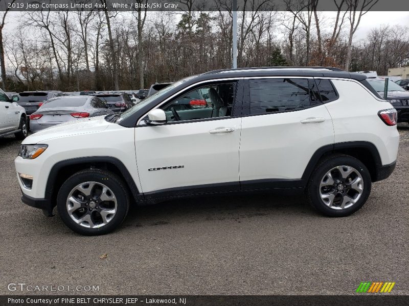White / Black/Ski Gray 2019 Jeep Compass Limited 4x4