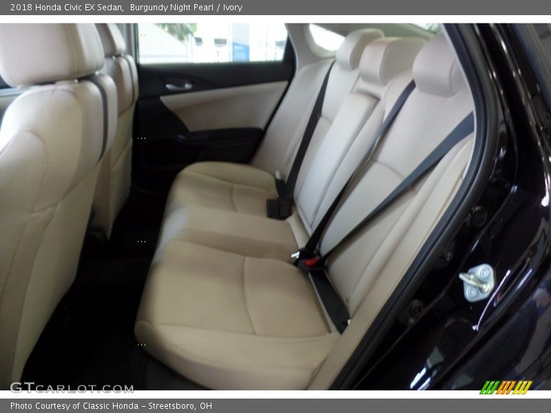 Burgundy Night Pearl / Ivory 2018 Honda Civic EX Sedan