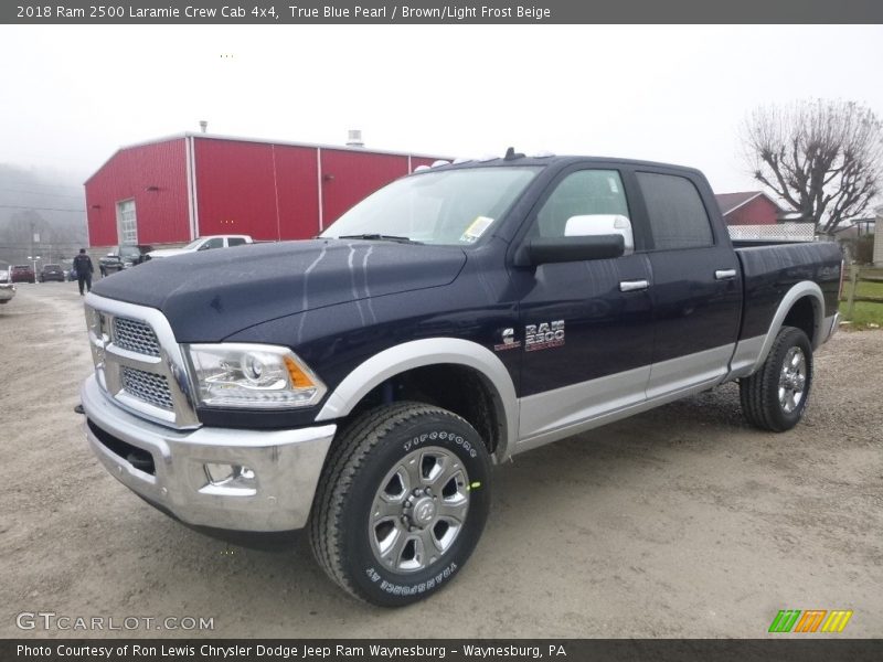 True Blue Pearl / Brown/Light Frost Beige 2018 Ram 2500 Laramie Crew Cab 4x4
