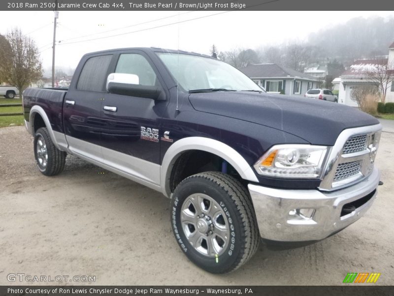 True Blue Pearl / Brown/Light Frost Beige 2018 Ram 2500 Laramie Crew Cab 4x4