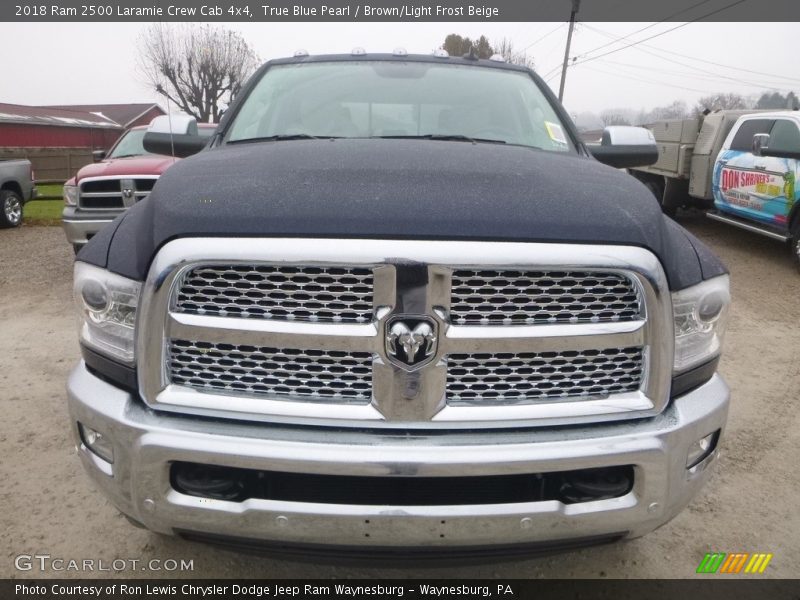 True Blue Pearl / Brown/Light Frost Beige 2018 Ram 2500 Laramie Crew Cab 4x4