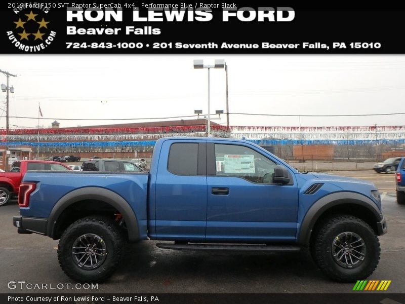 Performance Blue / Raptor Black 2019 Ford F150 SVT Raptor SuperCab 4x4