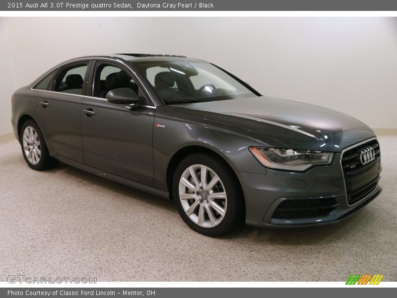 Daytona Gray Pearl / Black 2015 Audi A6 3.0T Prestige quattro Sedan