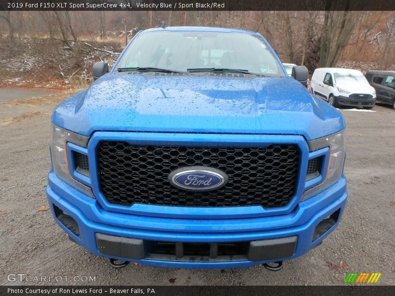 Velocity Blue / Sport Black/Red 2019 Ford F150 XLT Sport SuperCrew 4x4