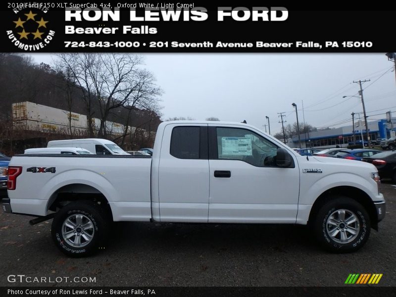 Oxford White / Light Camel 2019 Ford F150 XLT SuperCab 4x4