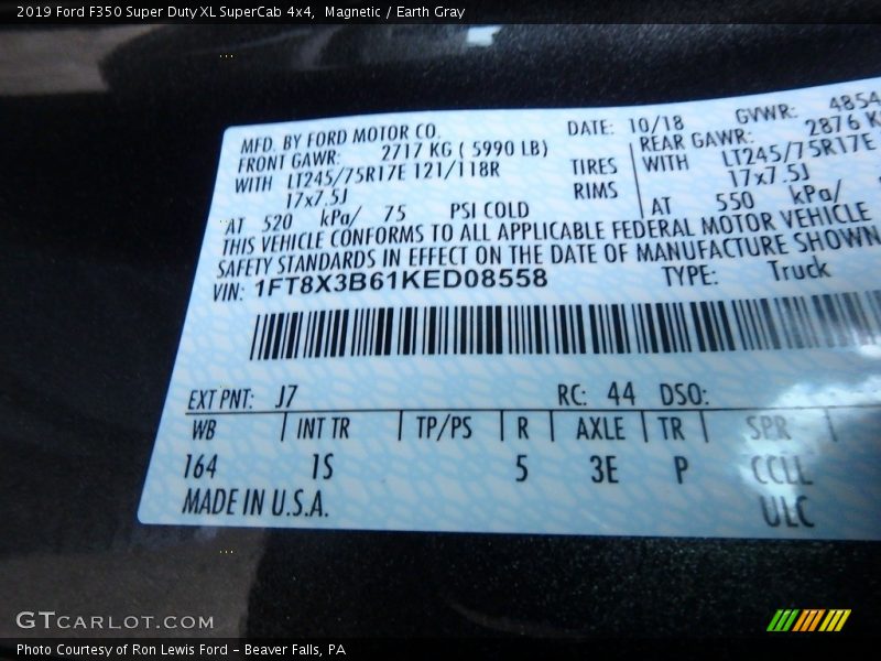 Magnetic / Earth Gray 2019 Ford F350 Super Duty XL SuperCab 4x4