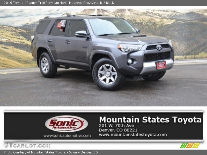 Magnetic Gray Metallic / Black 2016 Toyota 4Runner Trail Premium 4x4