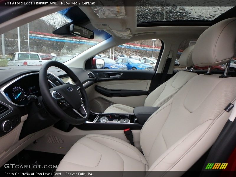 Front Seat of 2019 Edge Titanium AWD