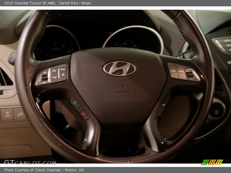 Garnet Red / Beige 2015 Hyundai Tucson SE AWD