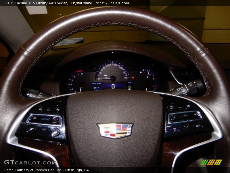 Crystal White Tricoat / Shale/Cocoa 2016 Cadillac XTS Luxury AWD Sedan