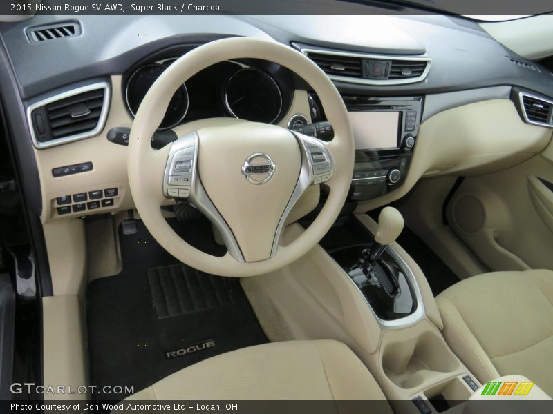 Super Black / Charcoal 2015 Nissan Rogue SV AWD