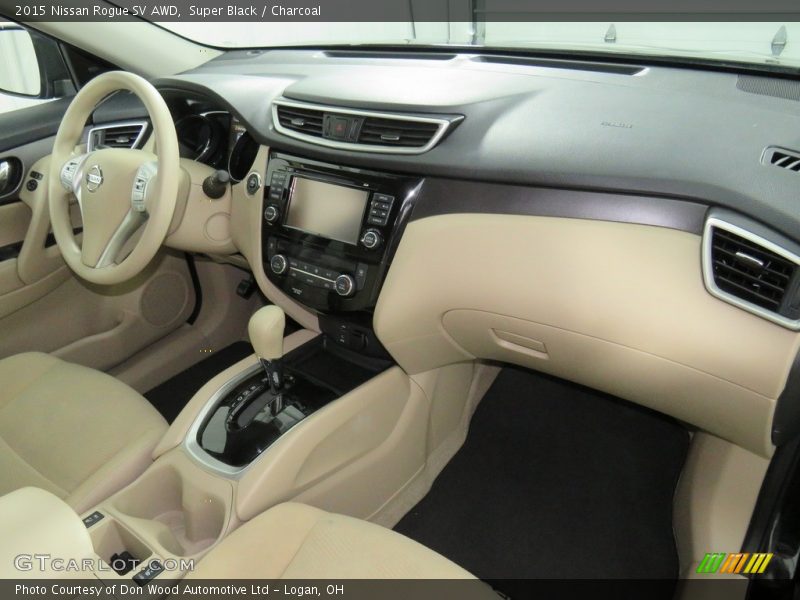 Super Black / Charcoal 2015 Nissan Rogue SV AWD