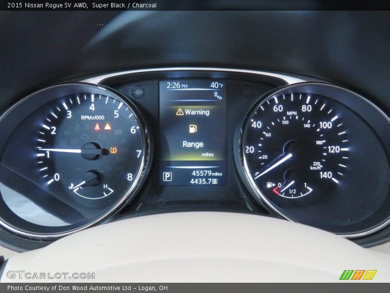 Super Black / Charcoal 2015 Nissan Rogue SV AWD