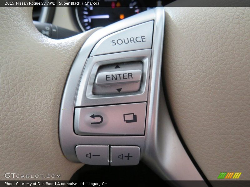 Super Black / Charcoal 2015 Nissan Rogue SV AWD