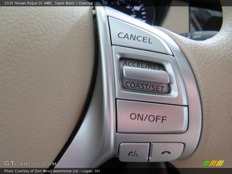 Super Black / Charcoal 2015 Nissan Rogue SV AWD