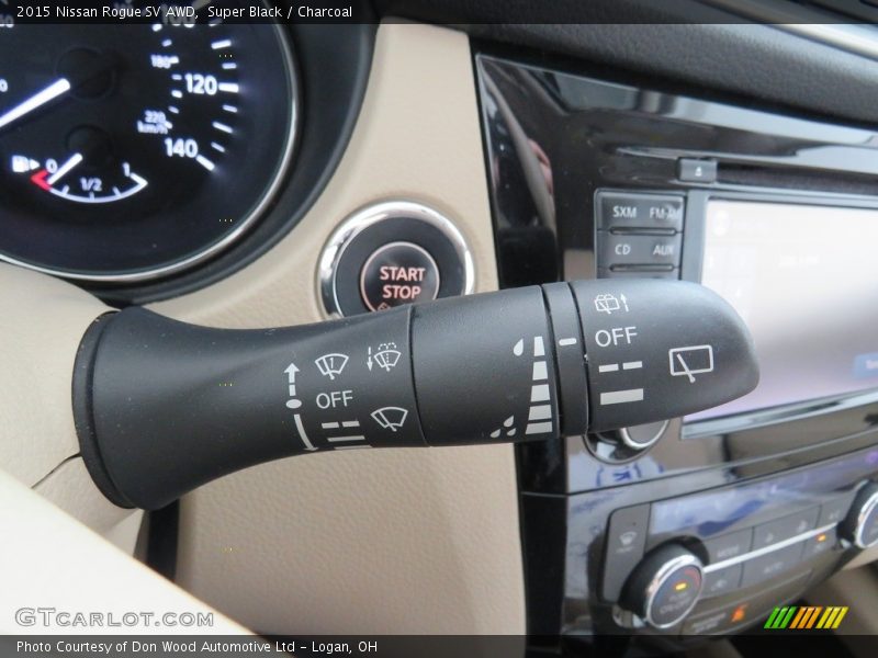 Super Black / Charcoal 2015 Nissan Rogue SV AWD