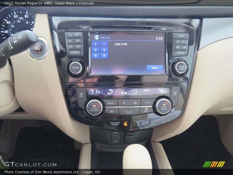 Super Black / Charcoal 2015 Nissan Rogue SV AWD