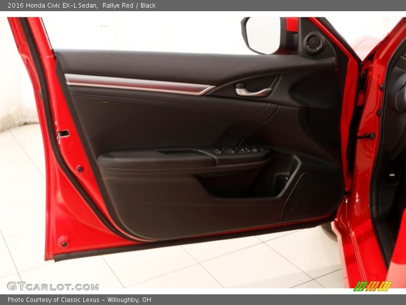 Rallye Red / Black 2016 Honda Civic EX-L Sedan