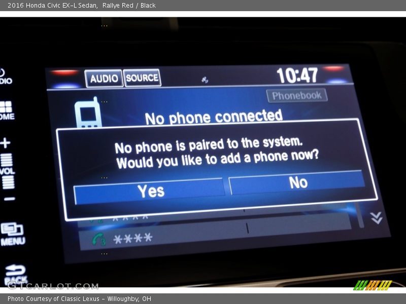 Rallye Red / Black 2016 Honda Civic EX-L Sedan
