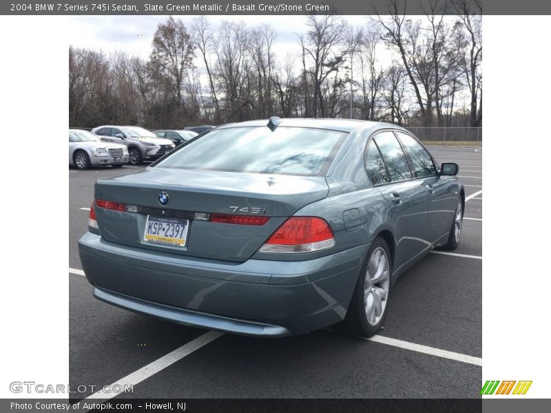 Slate Green Metallic / Basalt Grey/Stone Green 2004 BMW 7 Series 745i Sedan