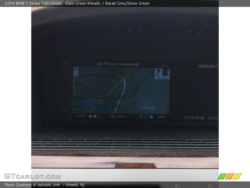 Slate Green Metallic / Basalt Grey/Stone Green 2004 BMW 7 Series 745i Sedan