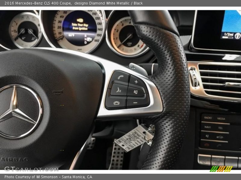 designo Diamond White Metallic / Black 2016 Mercedes-Benz CLS 400 Coupe