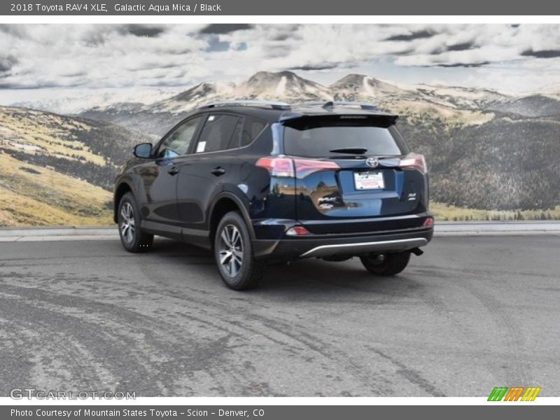 Galactic Aqua Mica / Black 2018 Toyota RAV4 XLE