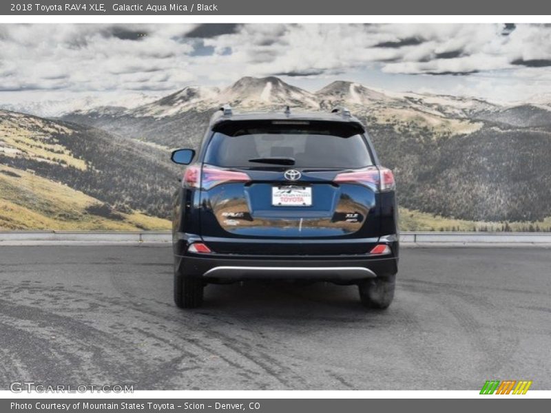 Galactic Aqua Mica / Black 2018 Toyota RAV4 XLE