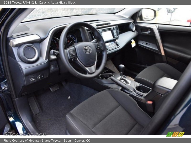 Galactic Aqua Mica / Black 2018 Toyota RAV4 XLE
