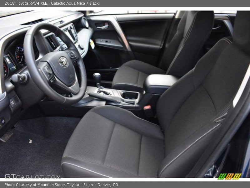 Galactic Aqua Mica / Black 2018 Toyota RAV4 XLE