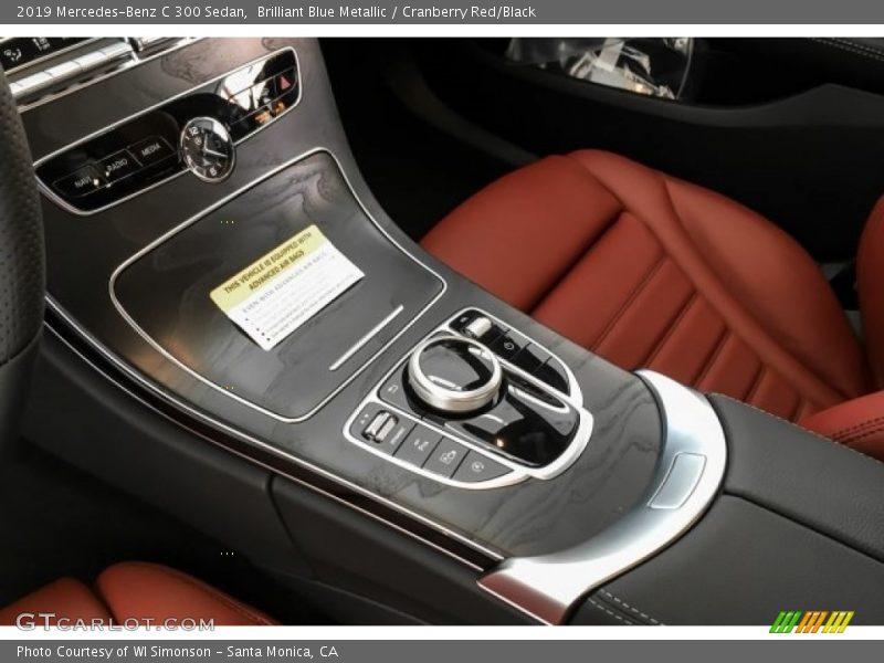 Brilliant Blue Metallic / Cranberry Red/Black 2019 Mercedes-Benz C 300 Sedan