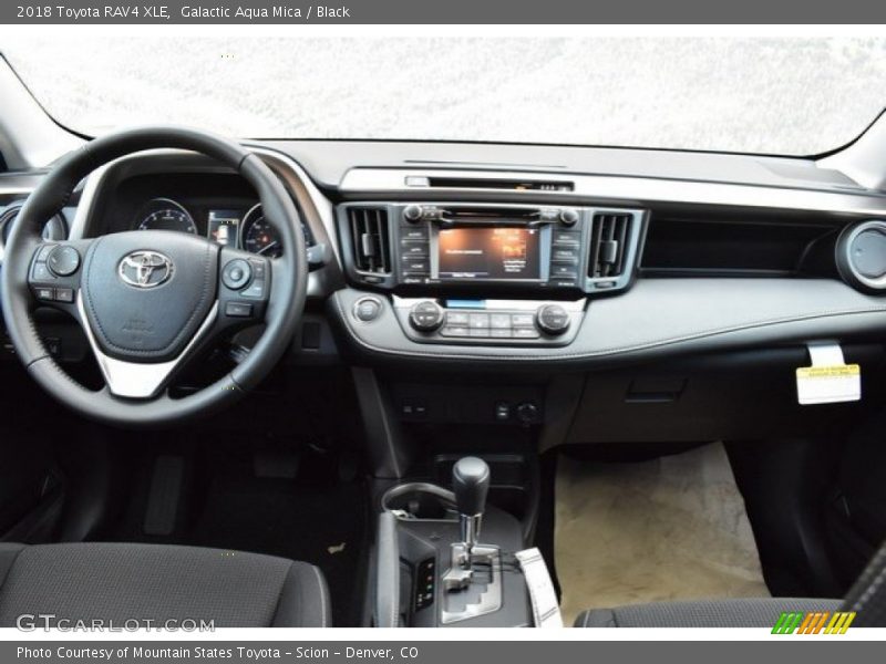Galactic Aqua Mica / Black 2018 Toyota RAV4 XLE