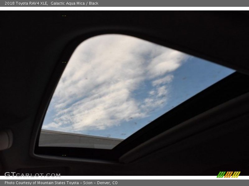 Galactic Aqua Mica / Black 2018 Toyota RAV4 XLE