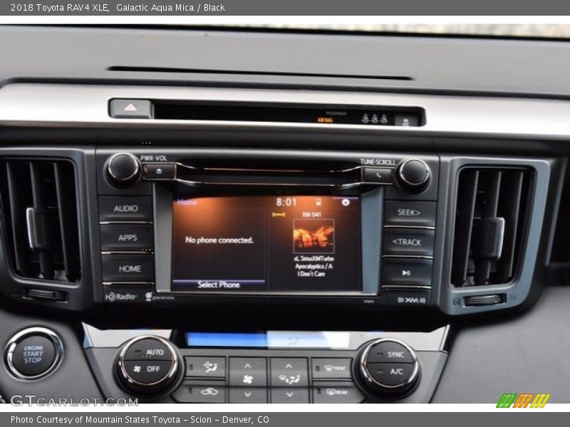 Galactic Aqua Mica / Black 2018 Toyota RAV4 XLE