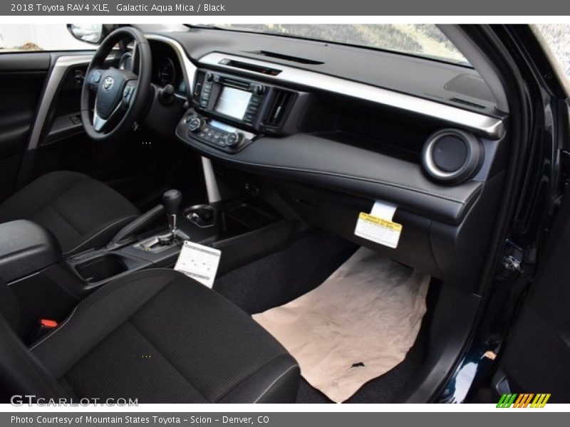 Galactic Aqua Mica / Black 2018 Toyota RAV4 XLE