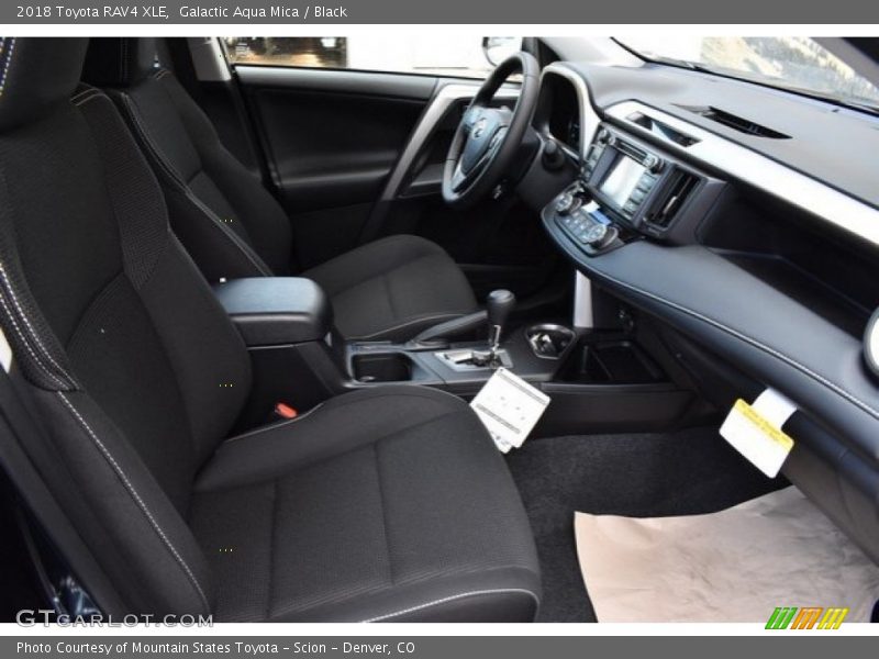 Galactic Aqua Mica / Black 2018 Toyota RAV4 XLE