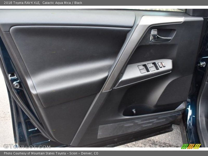 Galactic Aqua Mica / Black 2018 Toyota RAV4 XLE