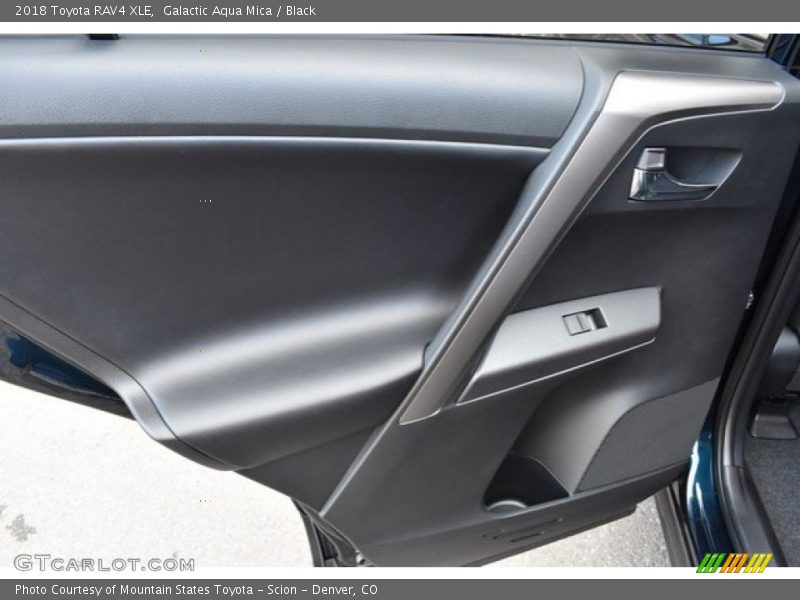 Galactic Aqua Mica / Black 2018 Toyota RAV4 XLE