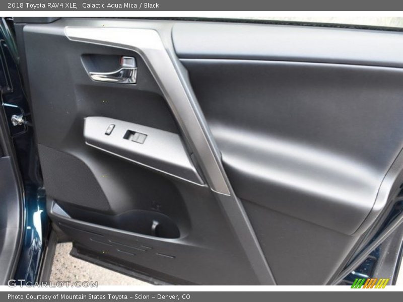 Galactic Aqua Mica / Black 2018 Toyota RAV4 XLE