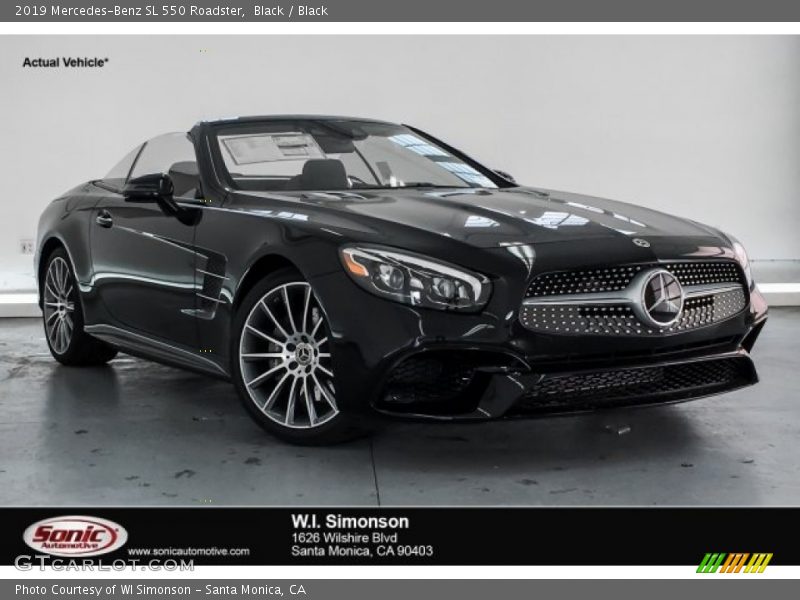 Black / Black 2019 Mercedes-Benz SL 550 Roadster