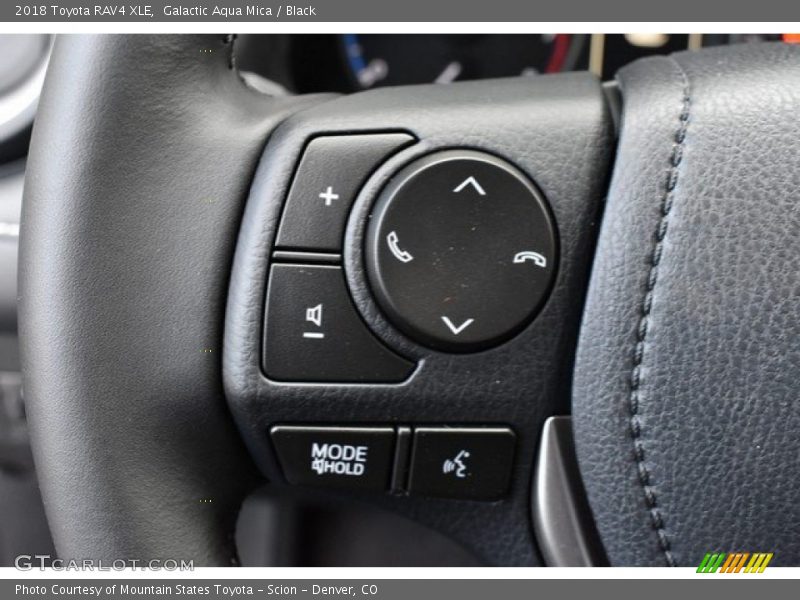 Galactic Aqua Mica / Black 2018 Toyota RAV4 XLE