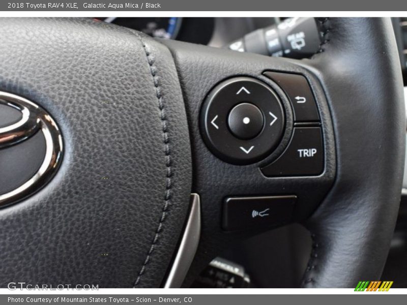 Galactic Aqua Mica / Black 2018 Toyota RAV4 XLE