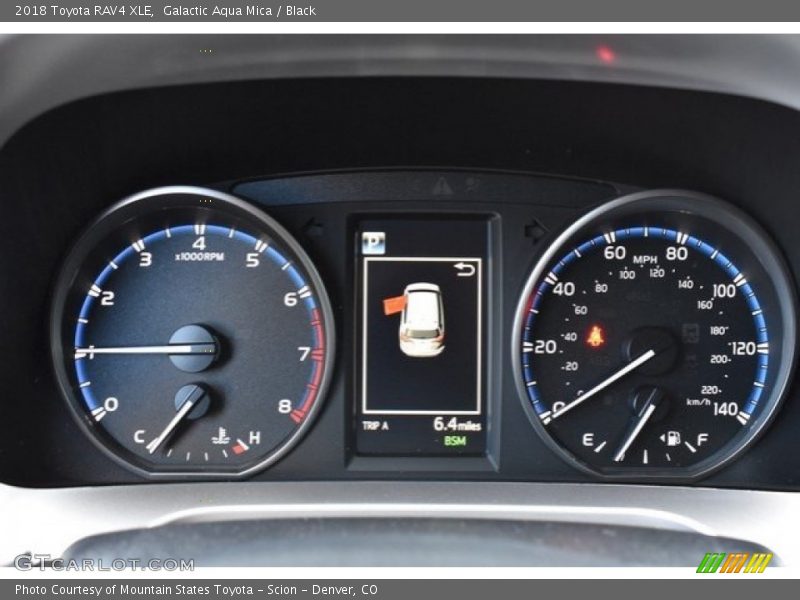 Galactic Aqua Mica / Black 2018 Toyota RAV4 XLE